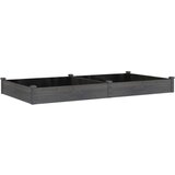 vidaXL Vrtna visoka greda s podlogo siva 240x120x25 cm trden les jelke, (20798697) Cene