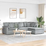  Modularna sofa s podnožjem i jastucima, tkanina, svijetlo siva | shoptok.hr