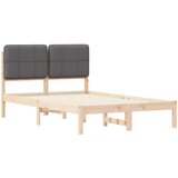  Krevetni okvir s tapiciranim uzglavljem Tamno siva 120 x 190 cm | shoptok.hr
