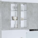 Viseći ormarić Betonski sivi 80 x 31 x 100 cm Konstruirano drvo | Eponuda.ba