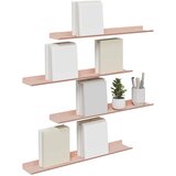  Lebdeća polica Zidne 4 pcs Ružičasta 60 x 8,5 x 2,5 cm Čelik | Eponuda.ba
