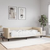 vidaXL Raztegljiva postelja krem 90x200 cm blago Cene