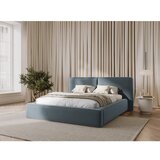 Cosmopolitan Design Svijetlo plavi baršunasti tapecirani bračni krevet s prostorom za odlaganje s podnicom 180x200 cm Arendal – | shoptok.hr