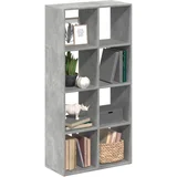 pregrada / regal za knjige sivi 69,5x29x137,5 cm drveni