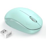 Generic brezžična miška, brezšumna miška 2,4 g s sprejemnikom usb - prenosna računalniška miška mint zelena, (21121838) Cene