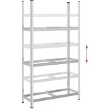 vidaXL 3-slojna polica za gume srebrna 110x40x200 cm čelik | shoptok.hr