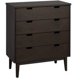 Rowico Komoda iz masivnega hrasta v temni naravni barvi 75x85x38 cm Garrison – Cene