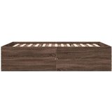  Posteljni okvir rjav hrast 120x190 cm inženirski les | Shoptok.si