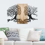 Wallxpert Murmure des Feuilles -1 - Natural, Walnut NaturalBlack Decorative Wooden Wall Accessory | Eponuda.com