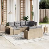 Maison Chic Seti vrtnega pohištva - Vrtna garnitura - Vrtni pohištvo set 10-delna z blazinami bež poli ratan, (21811730) | Shoptok.si