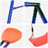  Set vanjskih ljuljački Šareni Čelik i PE - Crvena 3x ljuljačka + klizaljka | shoptok.hr