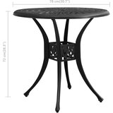  Vrtni stol crni 78 x 78 x 72 cm od lijevanog aluminija | shoptok.hr