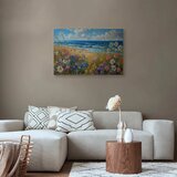  Slika - Seascape – wildflowers and a view of the rough sea 90x60 Akustična | shoptok.hr