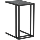 Bočni stolić za računalo crni mramor 50x35x65 cm kaljeno staklo | shoptok.hr