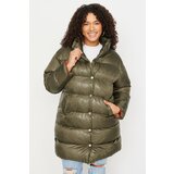 Trendyol Curve Plus Size Winterjacket - Khaki - Puffer Cene