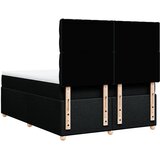  Krevet s oprugama i madracem crni 140x200 cm od tkanine | shoptok.hr