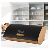 MR-1775-BLACK bread box Other Black, Wood Bamboo, Metal