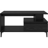 vidaXL Kava Stol Crni hrast 90 x 49 x 45 cm Konstruirano drvo | shoptok.hr