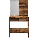  Toaletni stol s LED-om staro drvo 74,5x40x141 cm | shoptok.hr