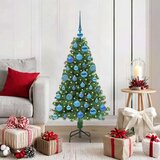 vidaXL Umestno božično drevo Zelena 120 cm PVC, jeklo in plastika | Shoptok.si