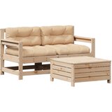 Maison Chic Seti vrtnega pohištva - Vrtna garnitura - Vrtni pohištvo set 3-delna z blazinami trdna borovina, (21811527) | Shoptok.si