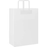  Papirnate vrećice 50 kom s ručkama bijele 32x17x44 cm | shoptok.hr
