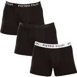 Pietro Filipi 3PACK Men's Boxer Shorts Black