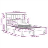  Posteljni okvir brez vzmetnice vošč. rjav 150x200 cm borovina, (21611589) | Shoptok.si