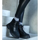 Gemre Black ankle boots on a thick sole with fur Best | Shoptok.si