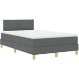 vidaXL Krevet s opružnom kutijom s madracem Tamno siva 120x190 cm Tkanina | shoptok.hr
