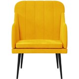  Fotelja žuta 63 x 76 x 80 cm baršunasta | shoptok.hr