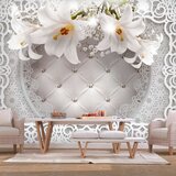  Samoljepljiva foto tapeta - Lilies and Quilted Background 245x175 Cijene