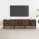 TV ormarić smeđi hrast 150x35x41 cm Konstruirano drvo i metal | shoptok.hr