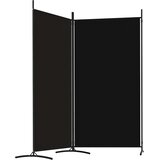 Sobna pregrada s 2 panela crna 175 x 180 cm od tkanine | shoptok.hr