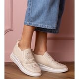 Gemre Beige women's sneakers with rhinestones on a hidden wedge Jeremi | Shoptok.si