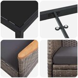  Vrtni set za objed 7 kom. Siva Čelik s prahom premazan | shoptok.hr