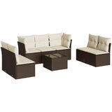  8-dijelni set vrtnih sofa s jastucima smeđi od poliratana | shoptok.hr