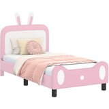  Otroški posteljni okvir z vznožjem Roza 80 x 160 cm PU, (5000104530) | Shoptok.si