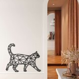 Wallxpert metalni zidni ukras 5263, geometrijska mačka u hodu, 75 x 60 cm, crni | Eponuda.com