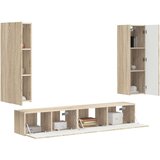  Komplet TV omaric 3 pcs Sonoma hrast Konstruiran les - - Rjava - 57.23 - 30 x 31 x 100 cm - 2025-vidaXL-Uvoz_2 | Shoptok.si