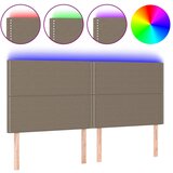  The Living Store LED posteljno vzglavje taupe 180x5x118/128 cm blago - LED Vzglavje, (21453727) | Shoptok.si