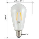  led filamentna vintage sijalica ST64 E27/4W/230V 2700K | Eponuda.com