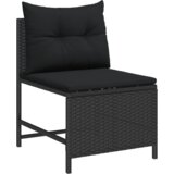 vidaXL vanjski sofa set - Crna Ratan, Drvo Srednji Izdržljiv | shoptok.hr