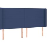  LED posteljno vzglavje modro 163x16x118/128 cm blago | Shoptok.si