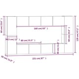  8-dijelni set TV ormarića bijeliod konstruiranog drva | shoptok.hr