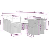  7-dijelni set vrtnih sofa od poliratana s jastucima crni | shoptok.hr