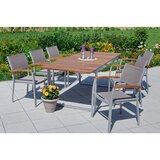 Gardenson Vrtna Garnitura Naxos, 7-Delno, Raztegljiva Miza | Shoptok.si