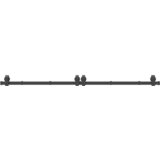 Pribor za klizna vrata 200 cm čelični crni | shoptok.hr