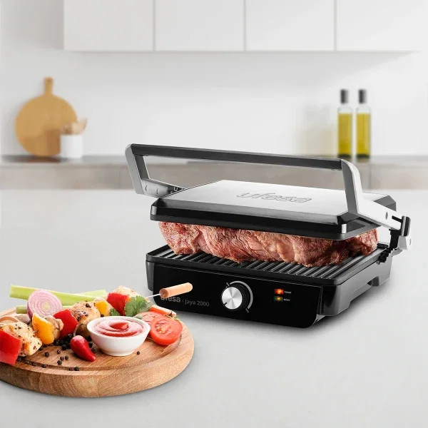 Ufesa Press Grill Jaya 2000 &ndash; električni kontaktni roštilj, 2000 W, s 180&deg; | shoptok.hr