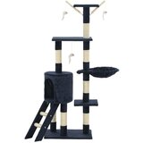  Penjalica za mačke sa stupovima za grebanje od sisala 138 cm tamnoplava | shoptok.hr